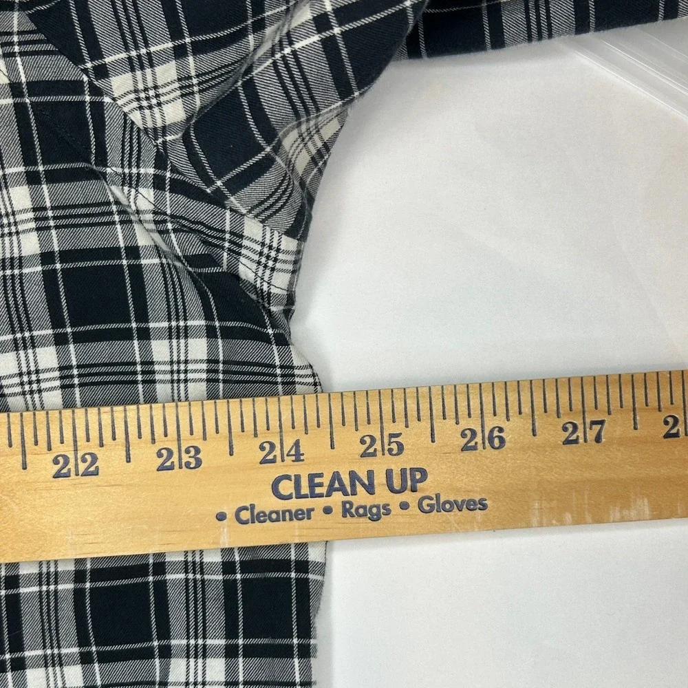 Polo Ralph Lauren Button Down XL Mens Black White Plaid Long Sleeve Cotton Shirt